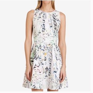 Ted Baker dress with jewel design & pale pink trim, size 3 (size 8 or M equiv.)